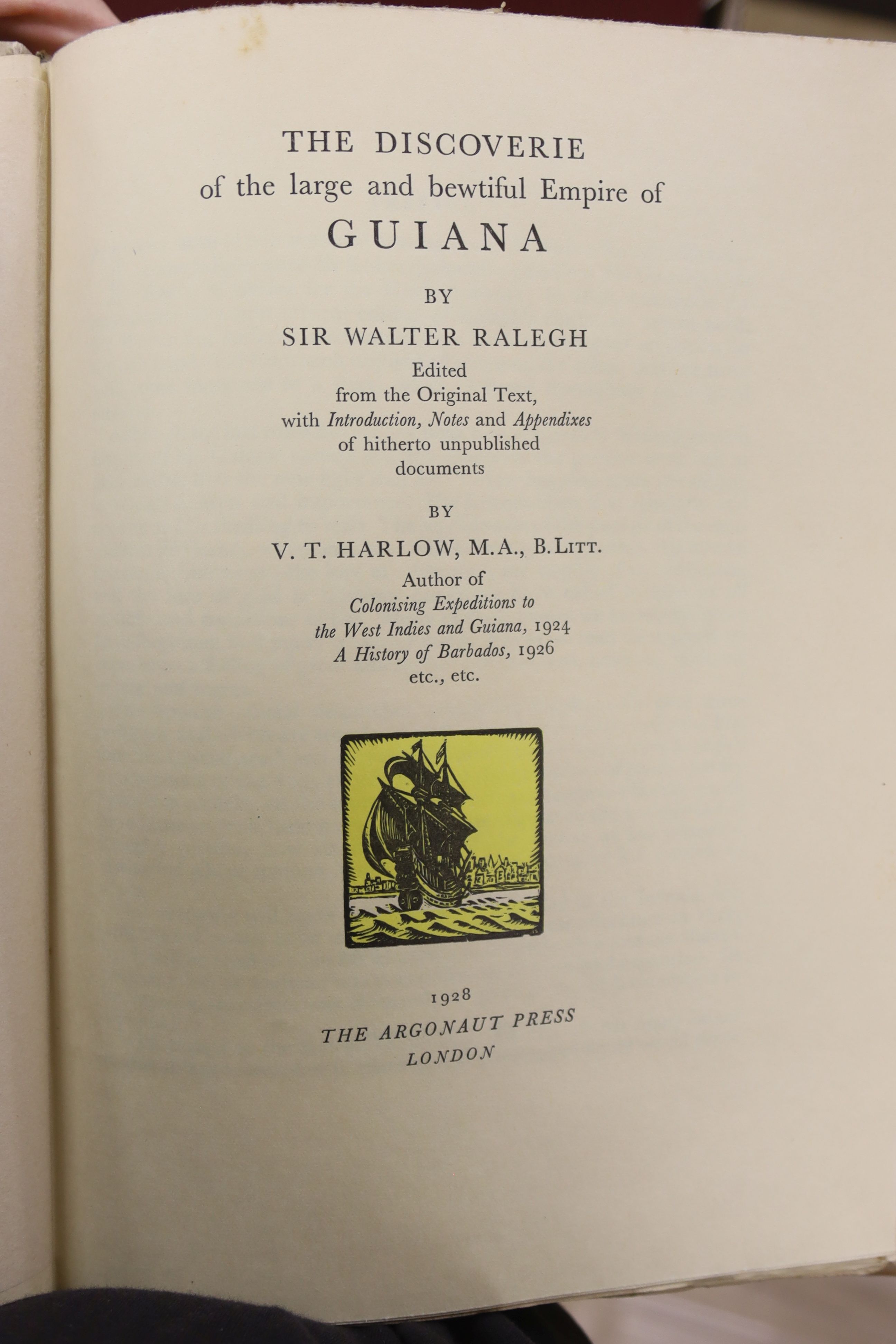 Argonaut Press, 11 vols, vellum bound, including Hamilton, William - A New Account of the East Indies, 1930